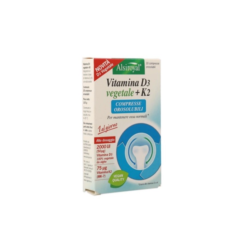 VITAMINA D3 VEGETALE + K2 ALSIROYAL